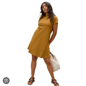 Everlane The Weekend Swing Dress in Amber